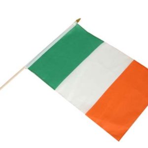 Irish Tricolour 12"x18" Handwaving Flag