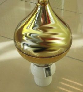 Gold Finial Top - 65mm diameter pole